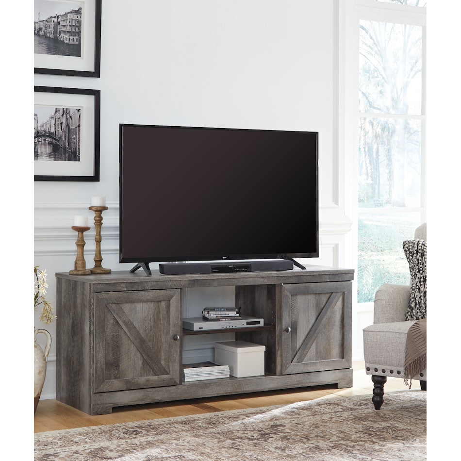 wynnlow gray tv stand w   