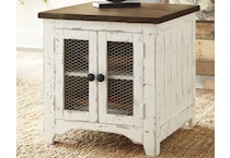 wystfield brown   white end table t   
