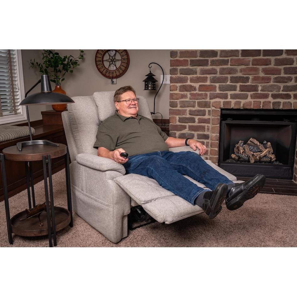 zecliner model  light gray mt fabric recliner p   