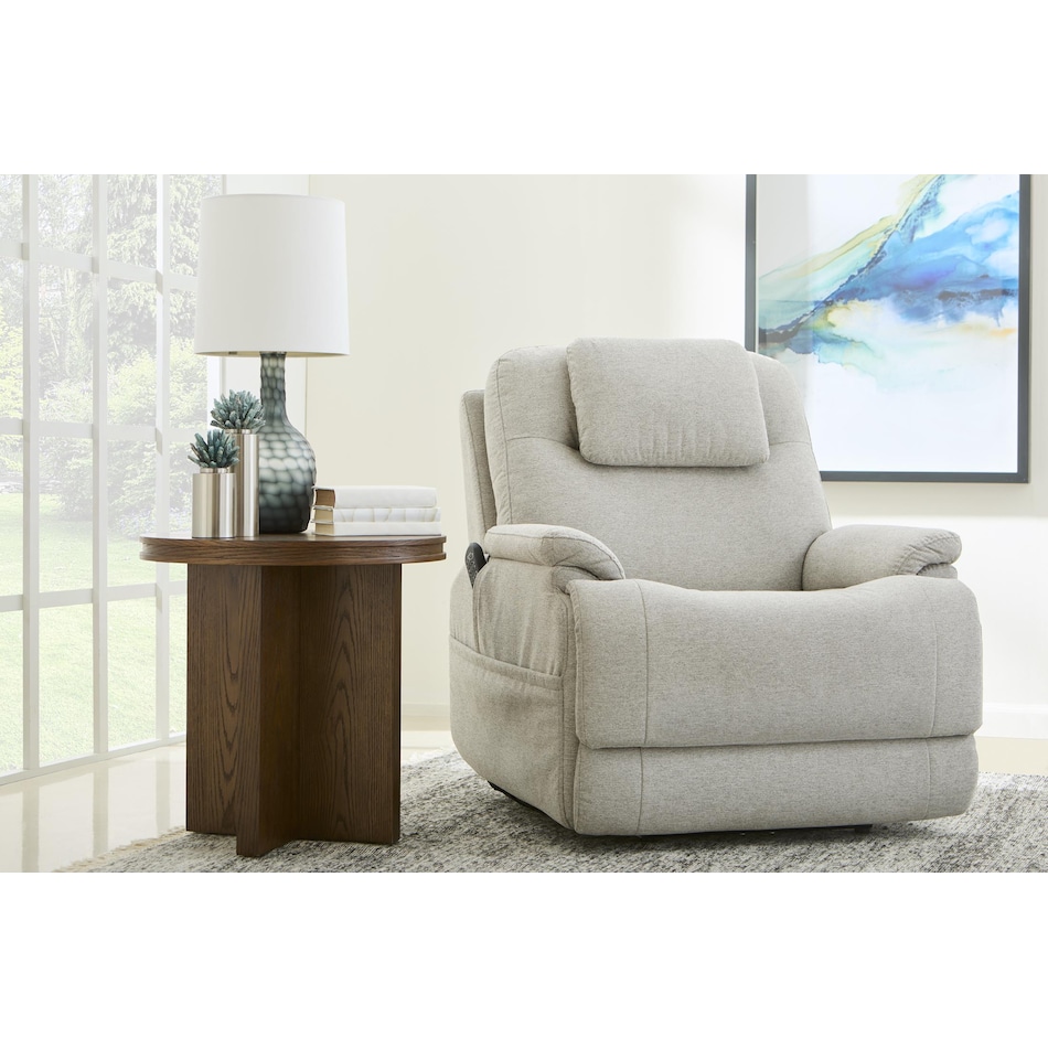 zecliner petite light gray mt fabric recliner p   