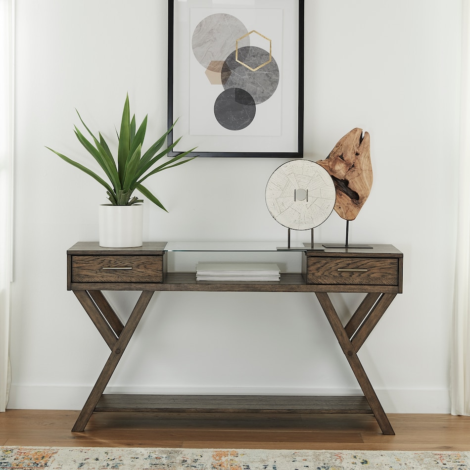 zurich occasional brown sofa table   